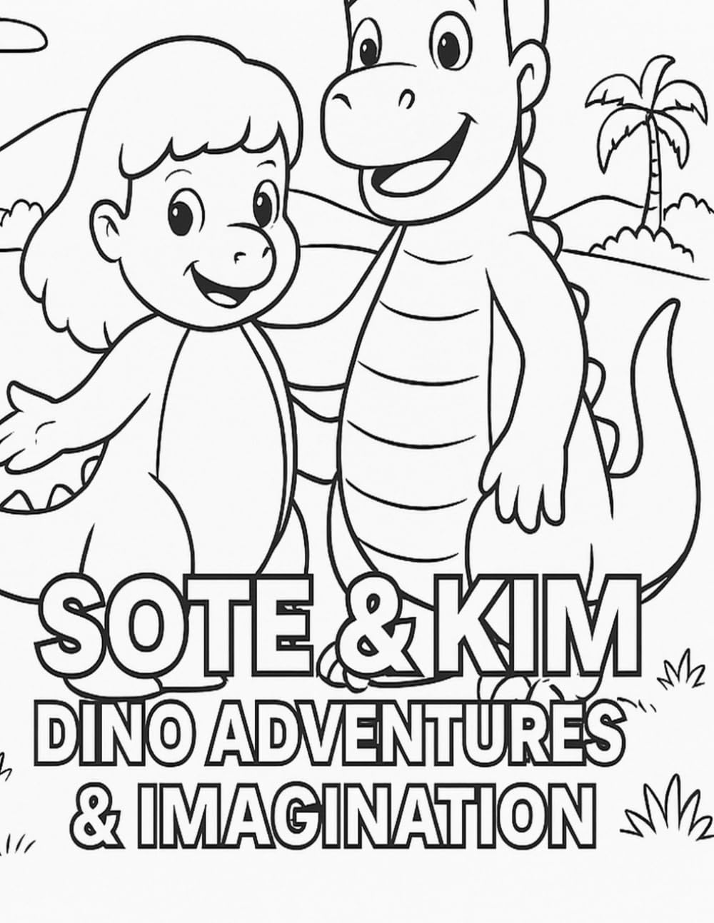 ler totalmente Sote & KIM Dino adventures & imagination: Simple story & coloring adventure for kids 3-8