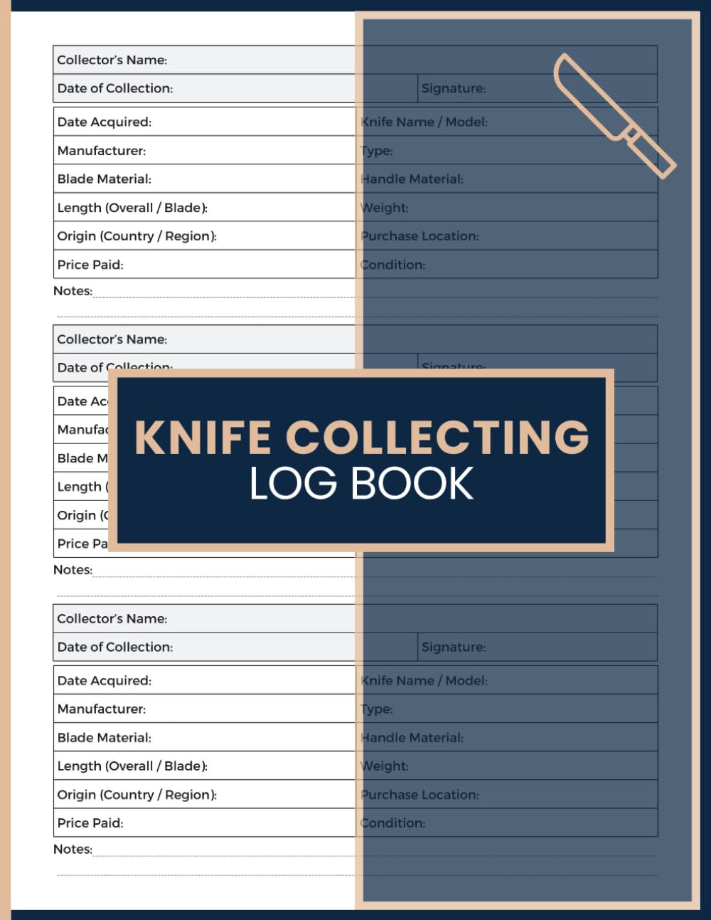 Knife Collecting Log Book: Catalog Knife Specifications, Purchase Details, Materials, Condition, and Collection Records for Knife Collectors and Hobbyists baixar o livro de graça