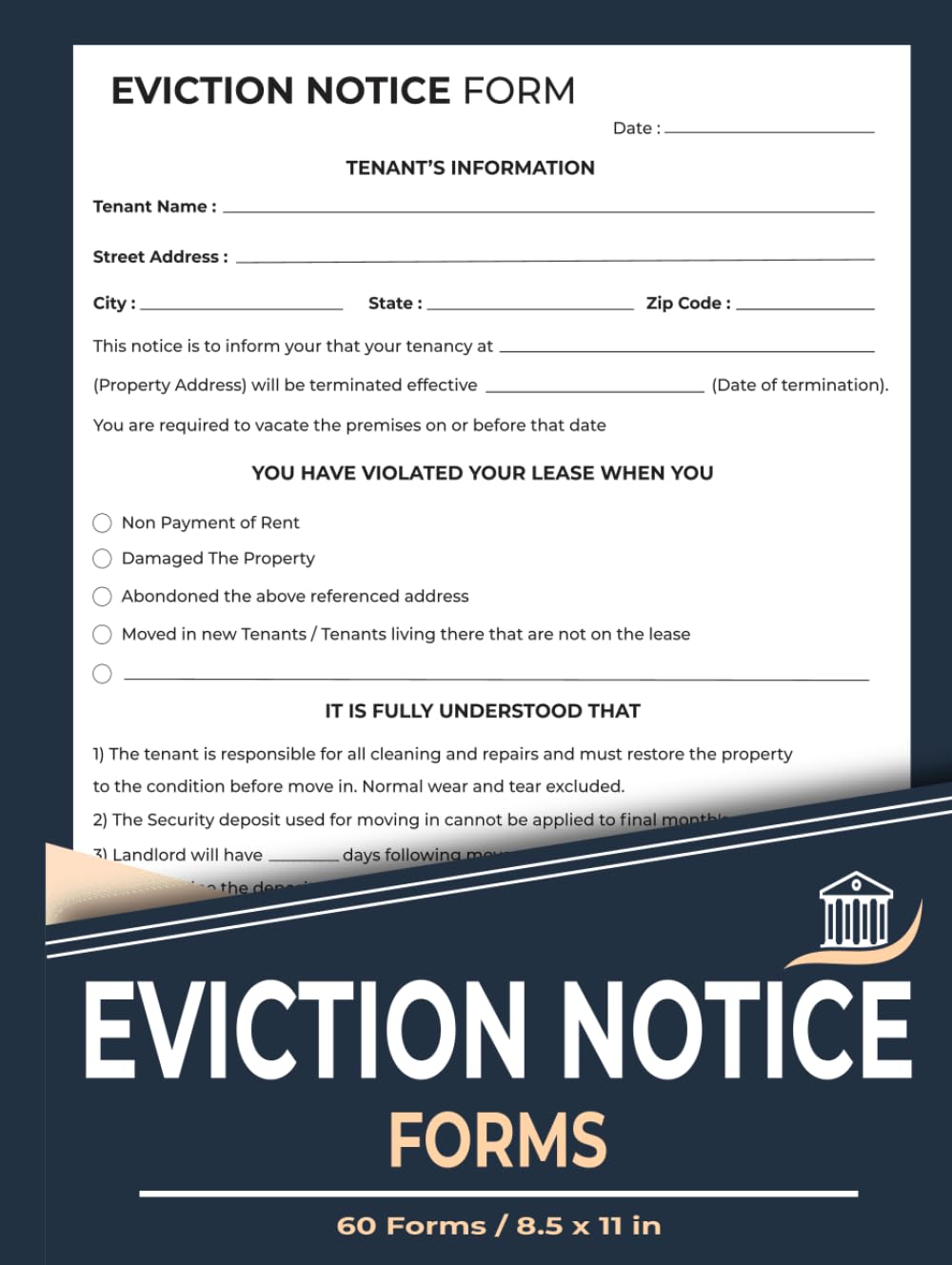Eviction Notice Forms: Landlord to Tenant Notice to Quit | 120 Pages. baixar o livro de graça