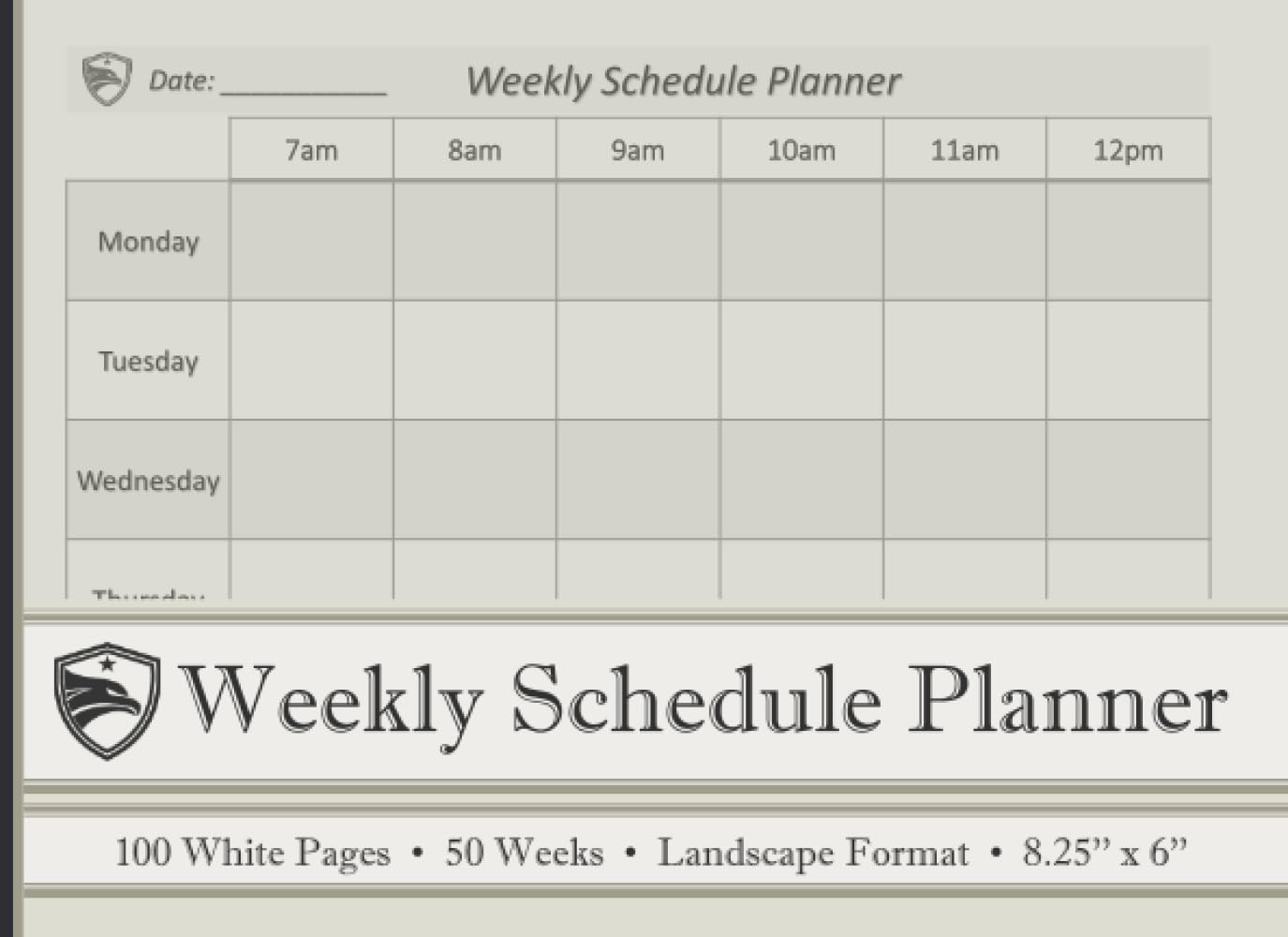 capítulo por capítulo baixar Weekly Schedule Planner with Hourly Appointment Time Blocks | From 7am to 7pm each day of the week | Ideal for business or personal time management:... Landscape Layout | 8.25'' x 6 '' | Slate Grey