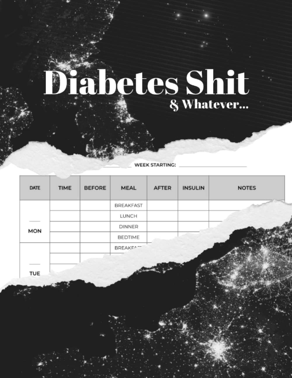 Blood Sugar Log Book: Diabetic Tracking Journal for Blood Glucose and Insulin | 24 Month Tracker with Daily Records for Breakfast, Lunch, Dinner & Bedtime | Large Print baixar o livro de graça