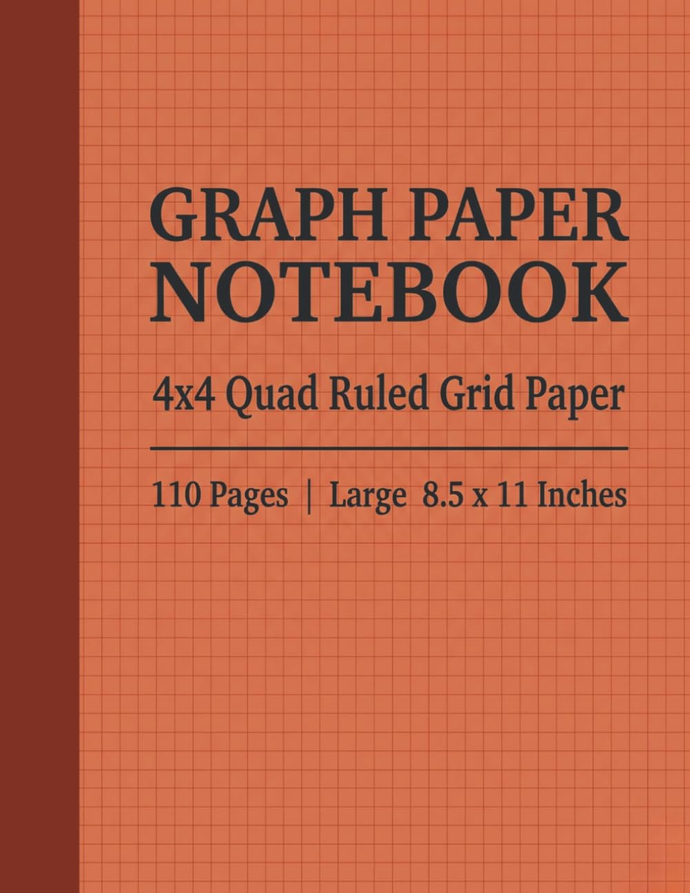 capítulo por capítulo baixar Graph Paper Notebook: 4x4 Quad Ruled Grid Paper, 110 Pages, Large 8.5 x 11 Inches (Terracotta Edition)
