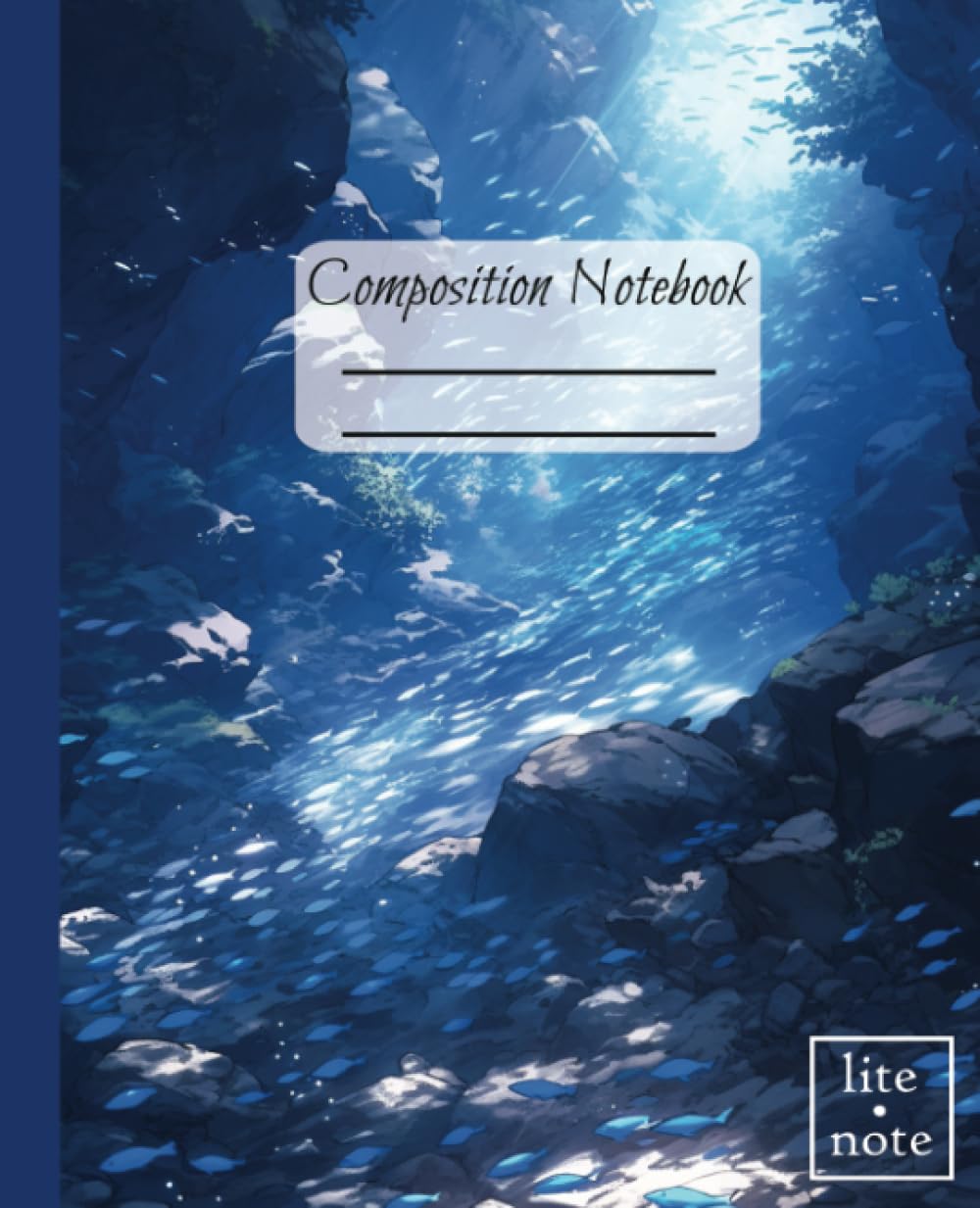 ler totalmente Composition Notebook: Pencil-Style Illustrations of Ocean Schools 7.5" x 9.25", 110 pages, perfect gift idea for students, office workers, artists,... MORE beautiful fish: lite•note Nature Set