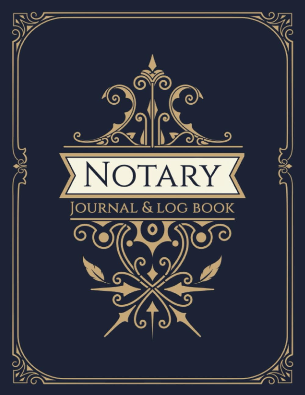 ler totalmente Notary Journal: Official Public Notary Log Book to Record 300 Notarial Acts | Useful for Notaries and Signing Agents | For Women | Navy Blue - Gold