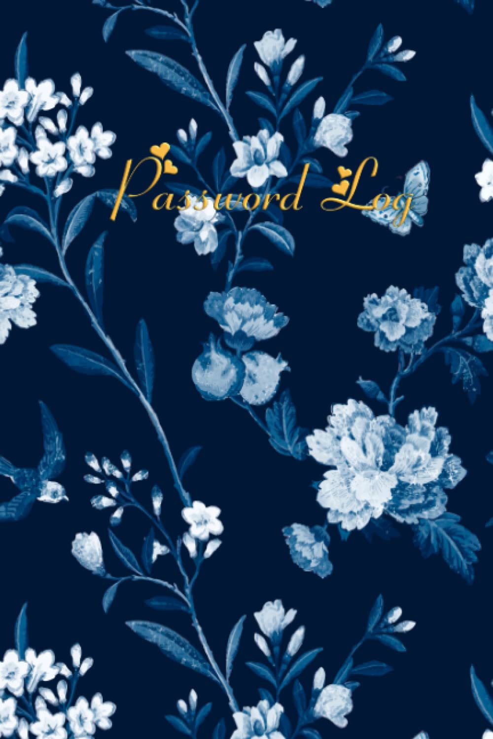 white flowers blue cover: Password Book Log Book Alphabetical Pocket Size Cover 6" x 9" (Internet Password Logbook) baixar o livro de graça