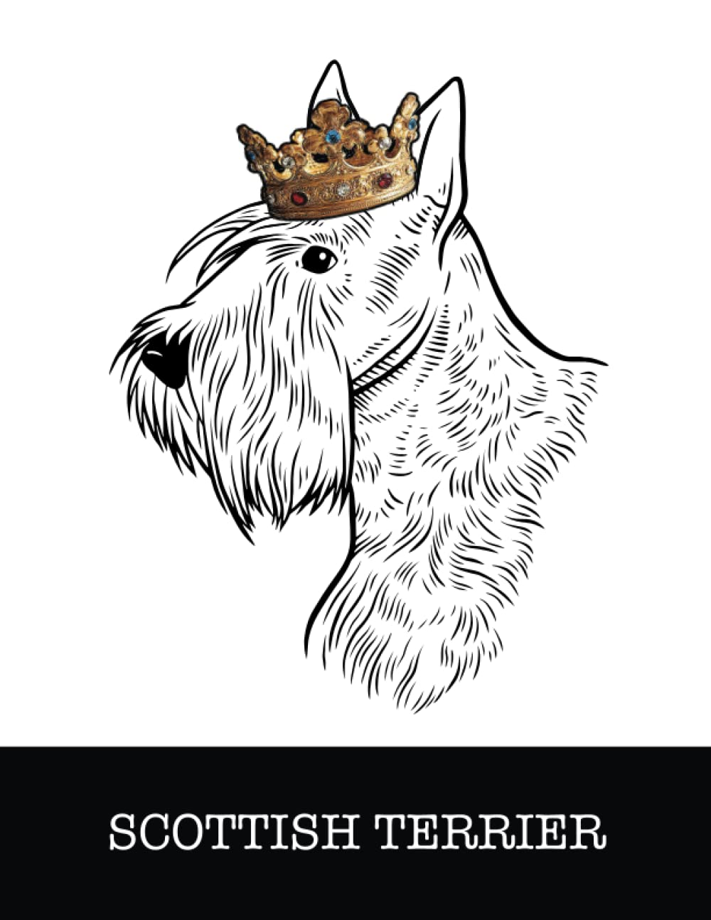 capítulo por capítulo baixar Scottish Terrier: Scottish Terrier King/Queen Wearing Crown 8.5 x 11 Notebook Journal, 200 lined pages