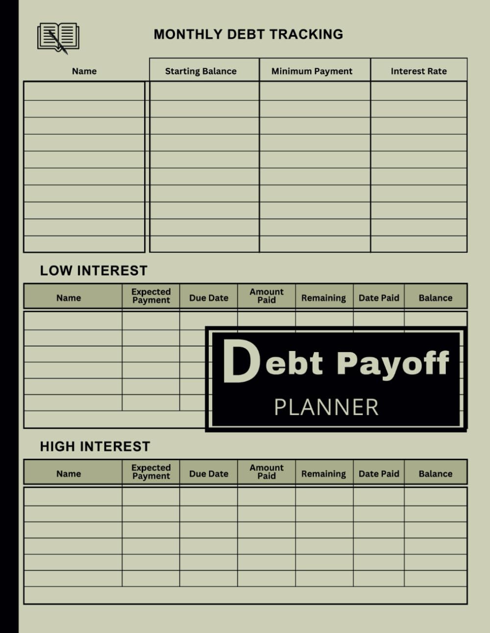 ler totalmente Debt Tracker Notebook: Undated Debt Tracker Monthly Planner to Finally Clear Your Money Owed | A Perfect Log Book to Track Credit Cards and Loan Payoff