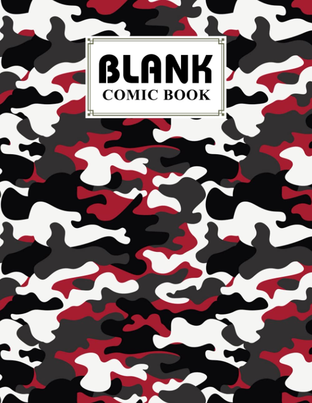 ler totalmente Blank Comic Book: Camo Print Cover, Create Your Own Story, Journal, Notebook, Sketchbook for Kids and Adults, 120 Pages - Size 8.5" x 11" Notebook by Saskia Reich