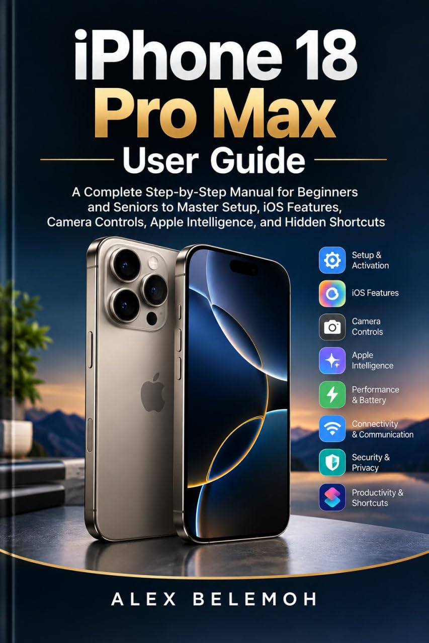 ler totalmente iPhone 18 Pro Max User Guide: A Complete Step-by-Step Manual for Beginners and Seniors to Master Setup, iOS Features, Camera Controls, Apple Intelligence, and Hidden Shortcuts (English Edition)