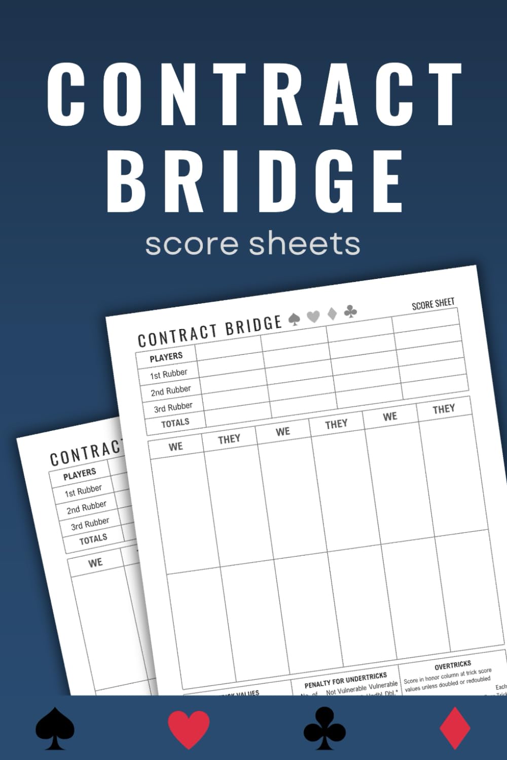 ler totalmente Contract Bridge Score Sheets: 100+ Pages for Scorekeeping