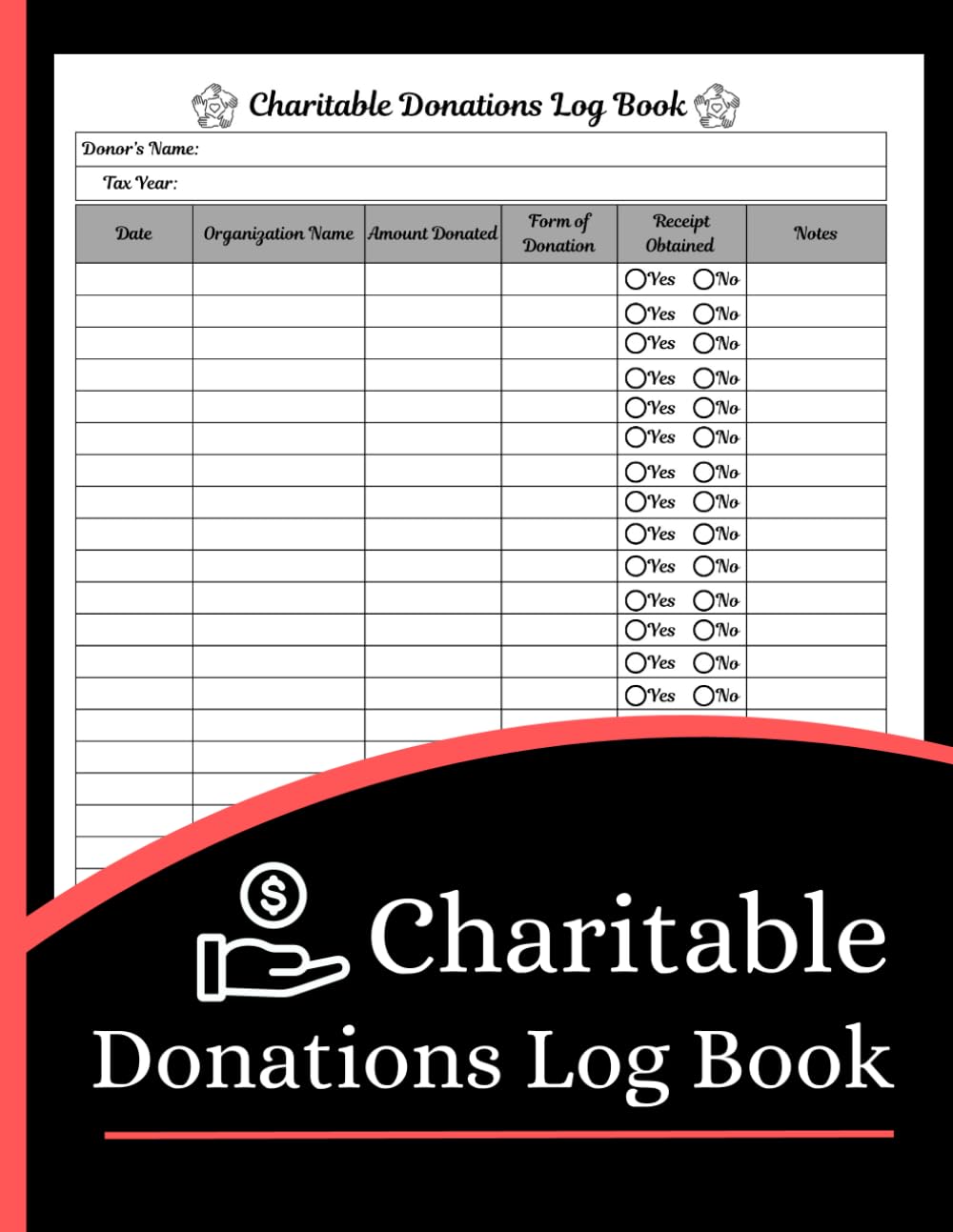 Charitable Donations Log Book (8.5 x 11 Inches): Donation Tracker, Giving Record & Contribution Organizer baixar o livro de graça