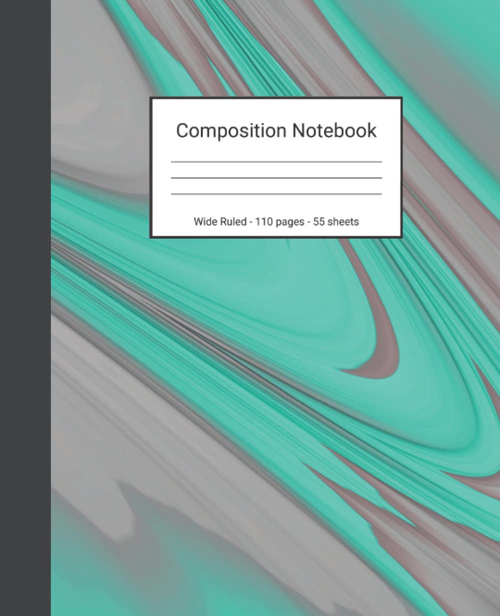 ler totalmente Composition Notebook: Wide Ruled Paper Notebook Journal - Green And Brown Liquid Marble - Blank Wide Lined Workbook