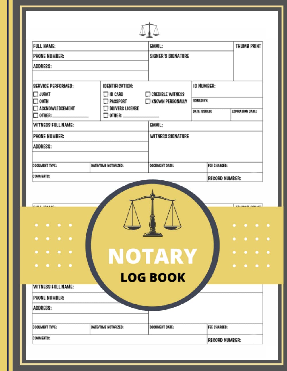 ler totalmente Notary Journal: Notary Journal and Log of National Acts Book, Notary Public Journal to Record Legal Formalities