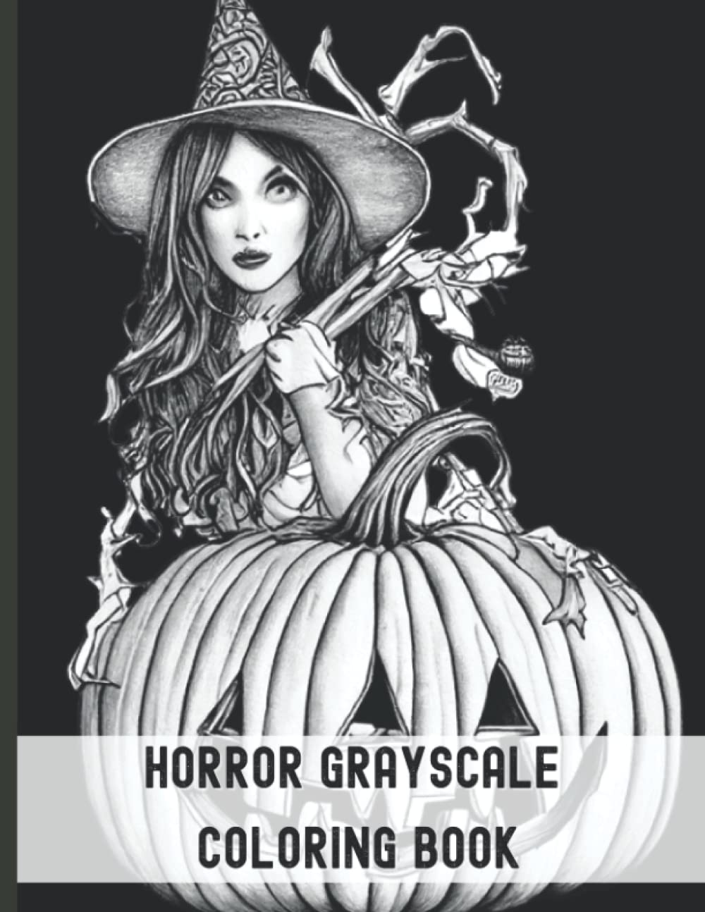 Horror Grayscale Coloring Book: For Adults & Teens | Featuring Scary Halloween Preshaded Vampires, Witches, Pumpkins, Ghosts, Zombies and a Creepy Cat! baixar o livro de graça