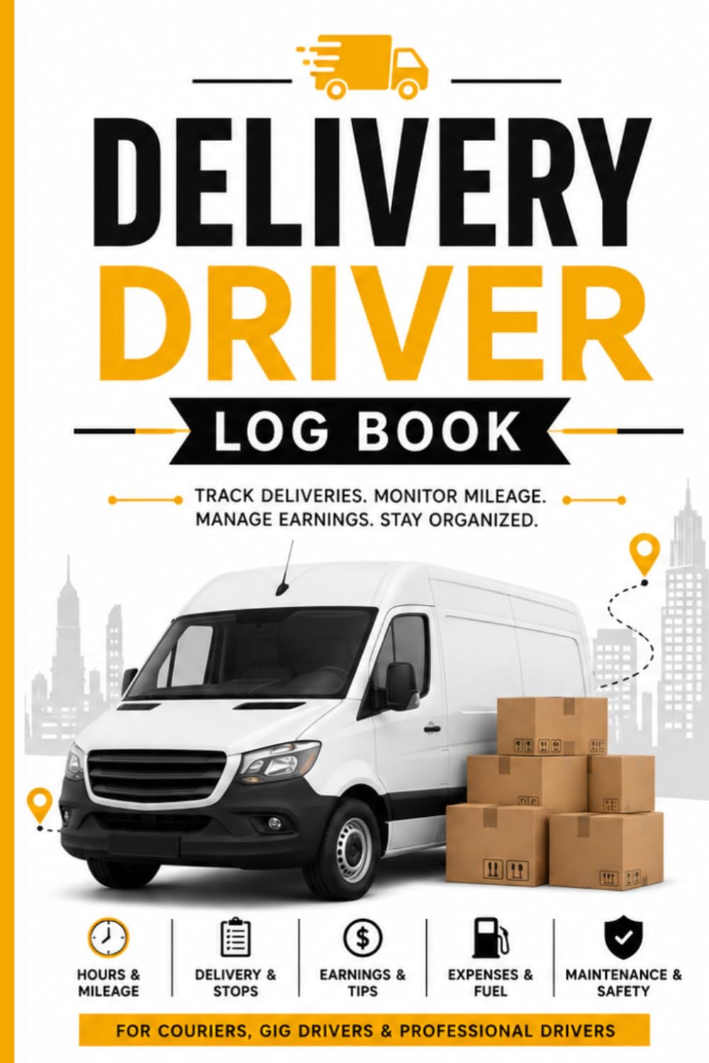 Delivery Log Book: Delivery Driver Tracker for Orders, Stops, Mileage, Hours, Tips & Expenses | Daily Delivery Journal | 6 x 9 Inch | 110 Log Pages baixar o livro de graça