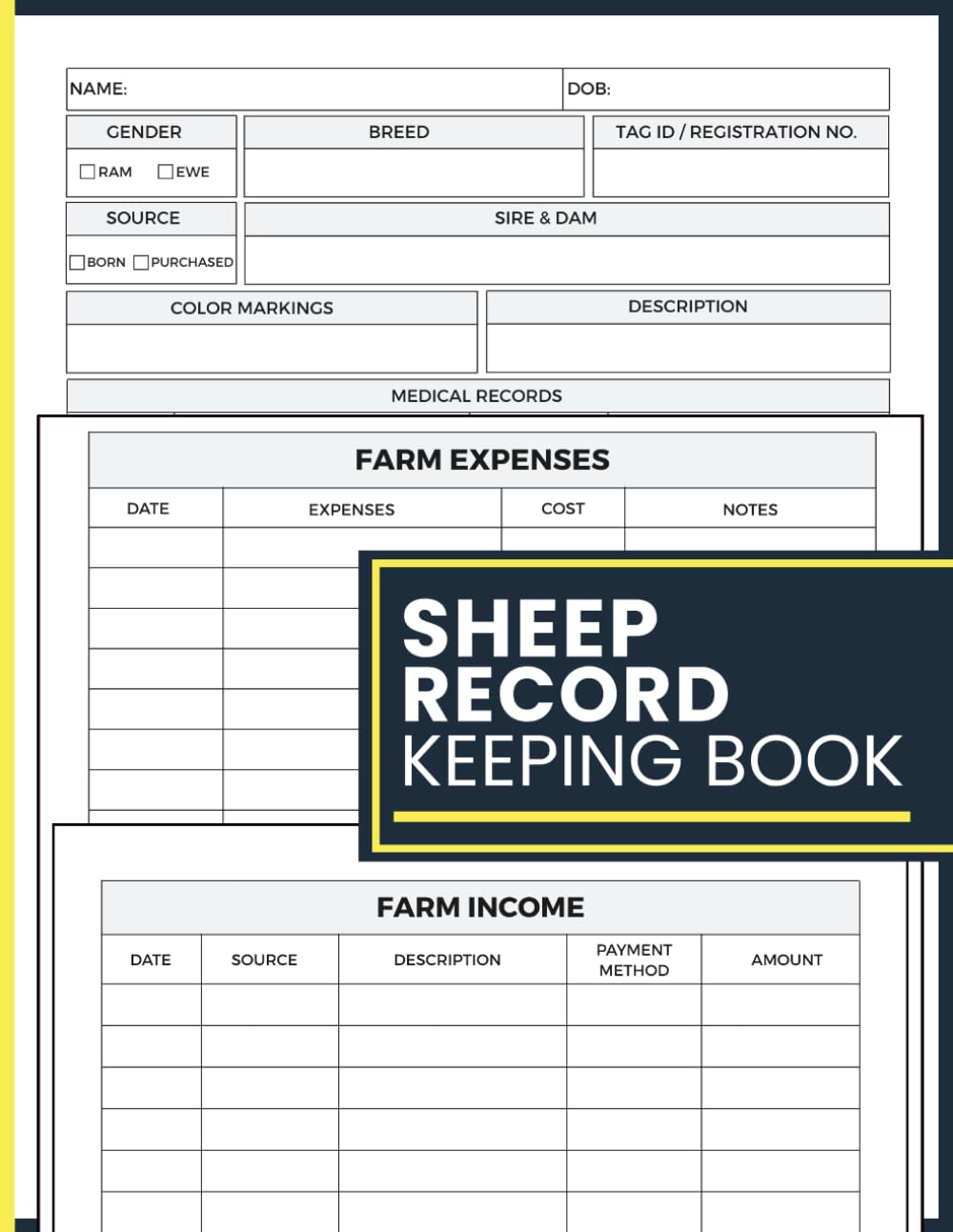 Sheep Record Keeping Book: Track Flock Health, Breeding, Lambing, Weights, Medical Care, and Farm Expenses for Farmers and Homesteaders baixar livro de graça