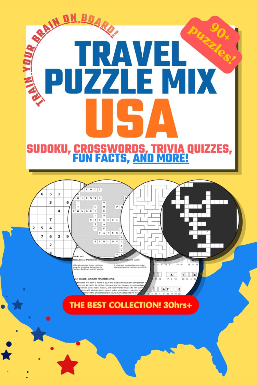 ler totalmente Travel Puzzle Mix USA: 94 Word Searches, Sudoku, Crosswords, Trivia, Mazes and Code Word Puzzles