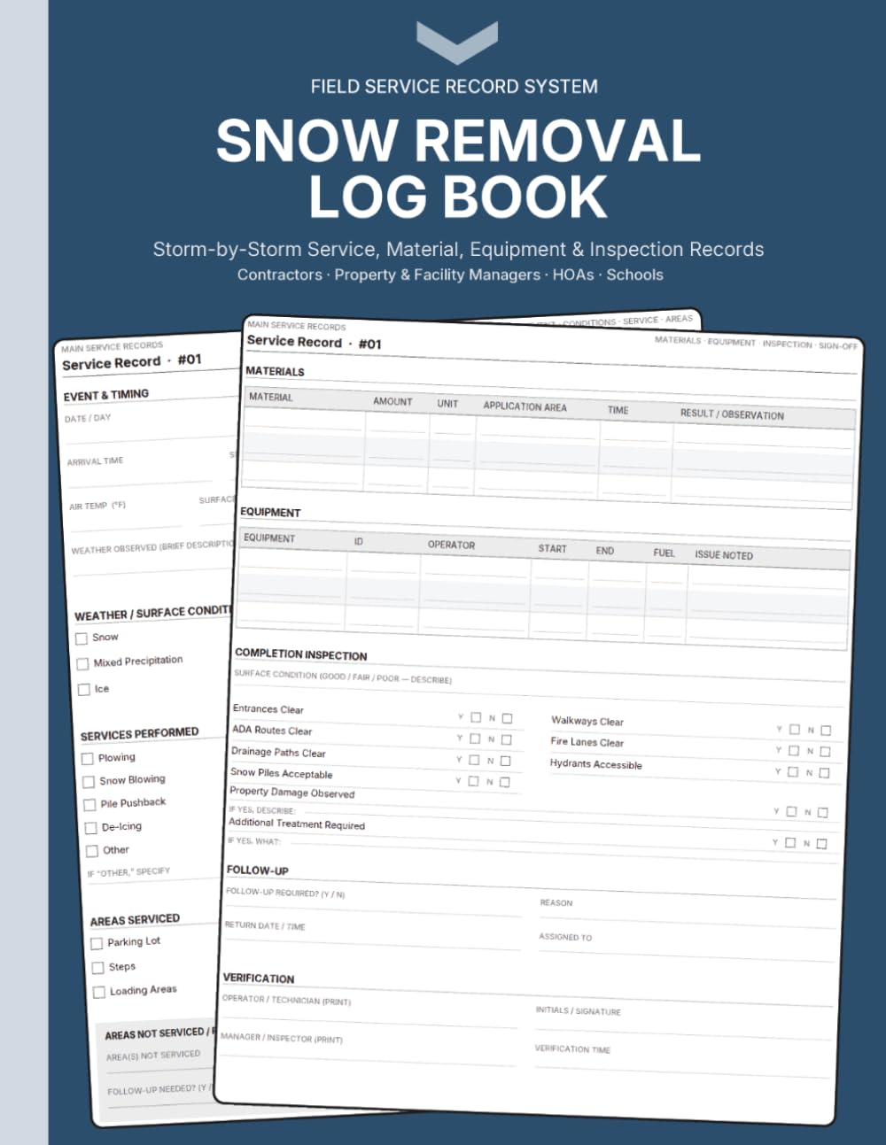 Snow Removal Log Book | A Complete Storm-by-Storm Service, Material & Equipment Record Book for Snow Removal Contractors and Property Managers baixar o livro de graça