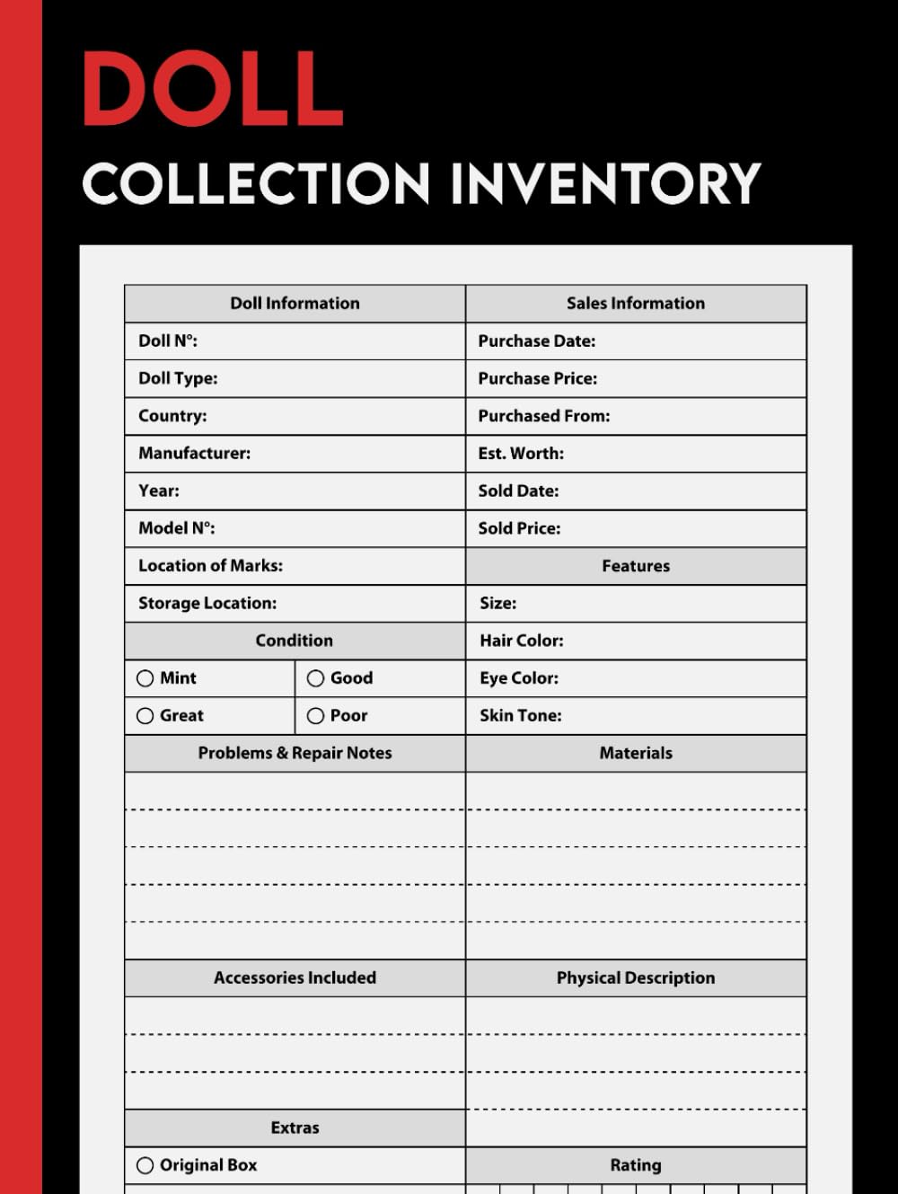 capítulo por capítulo baixar Doll Collection Inventory Log Book: Inventory Book Ideal for Doll Collectors.