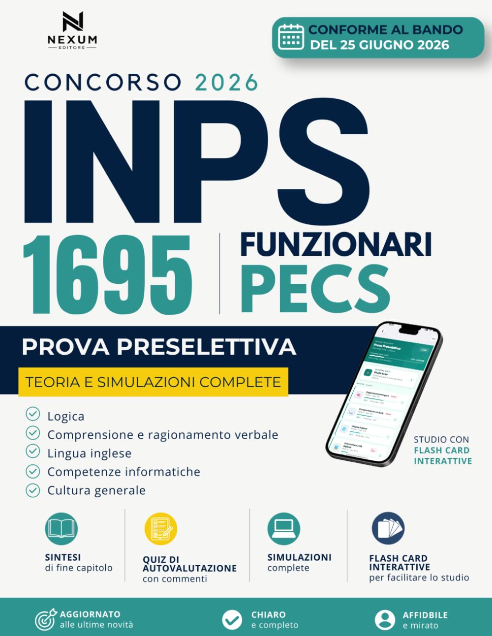 Concorso INPS 1695 Funzionari Progettazione, erogazione e controllo dei servizi (PECS): Manuale di teoria e quiz per la prova preselettiva con simulatore di prova e flash card baixar o livro de graça
