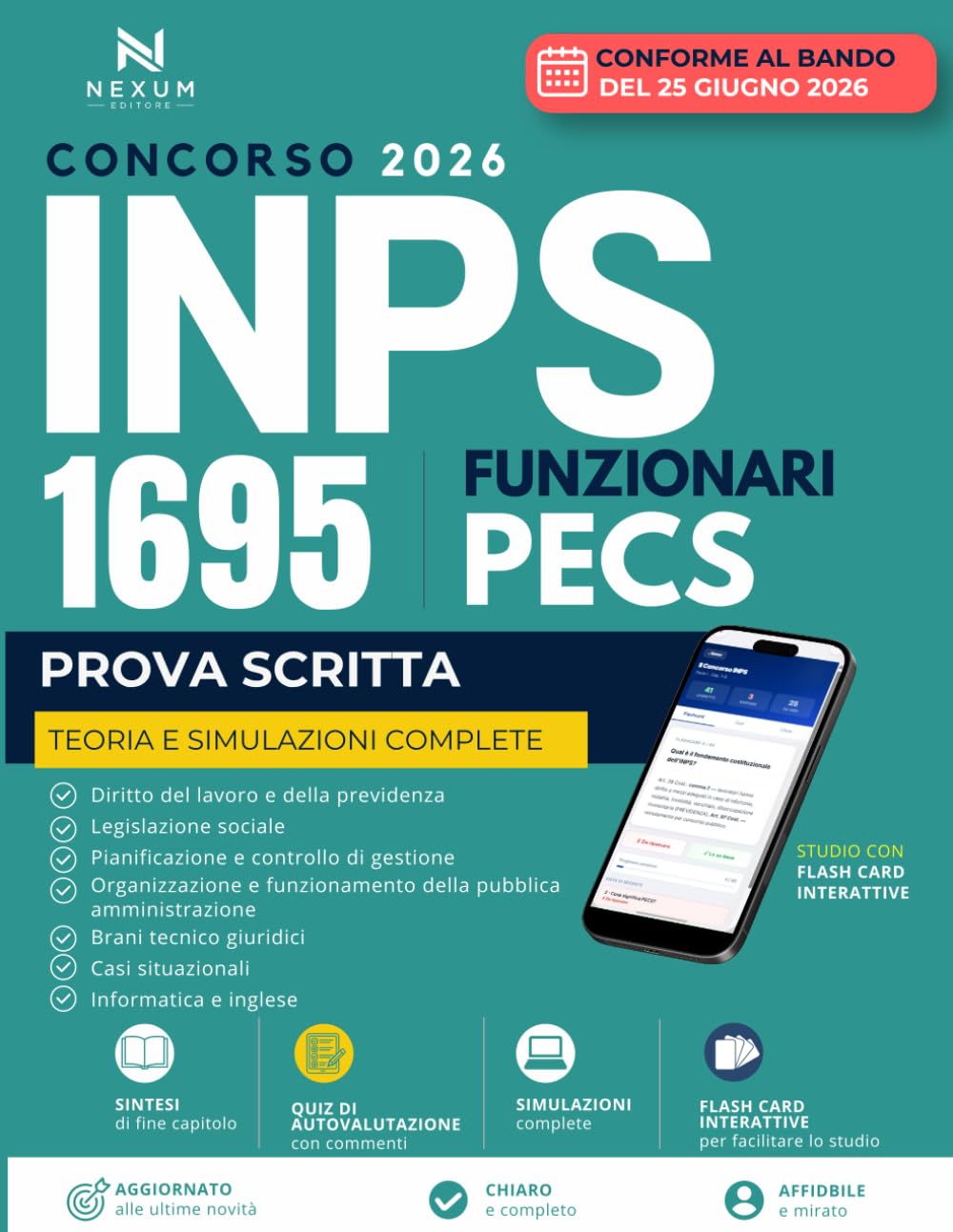 ler totalmente Concorso INPS 1695 Funzionari PECS Prova scritta: Manuale di teoria e simulazioni complete. Con software interattivo flashcard+quiz