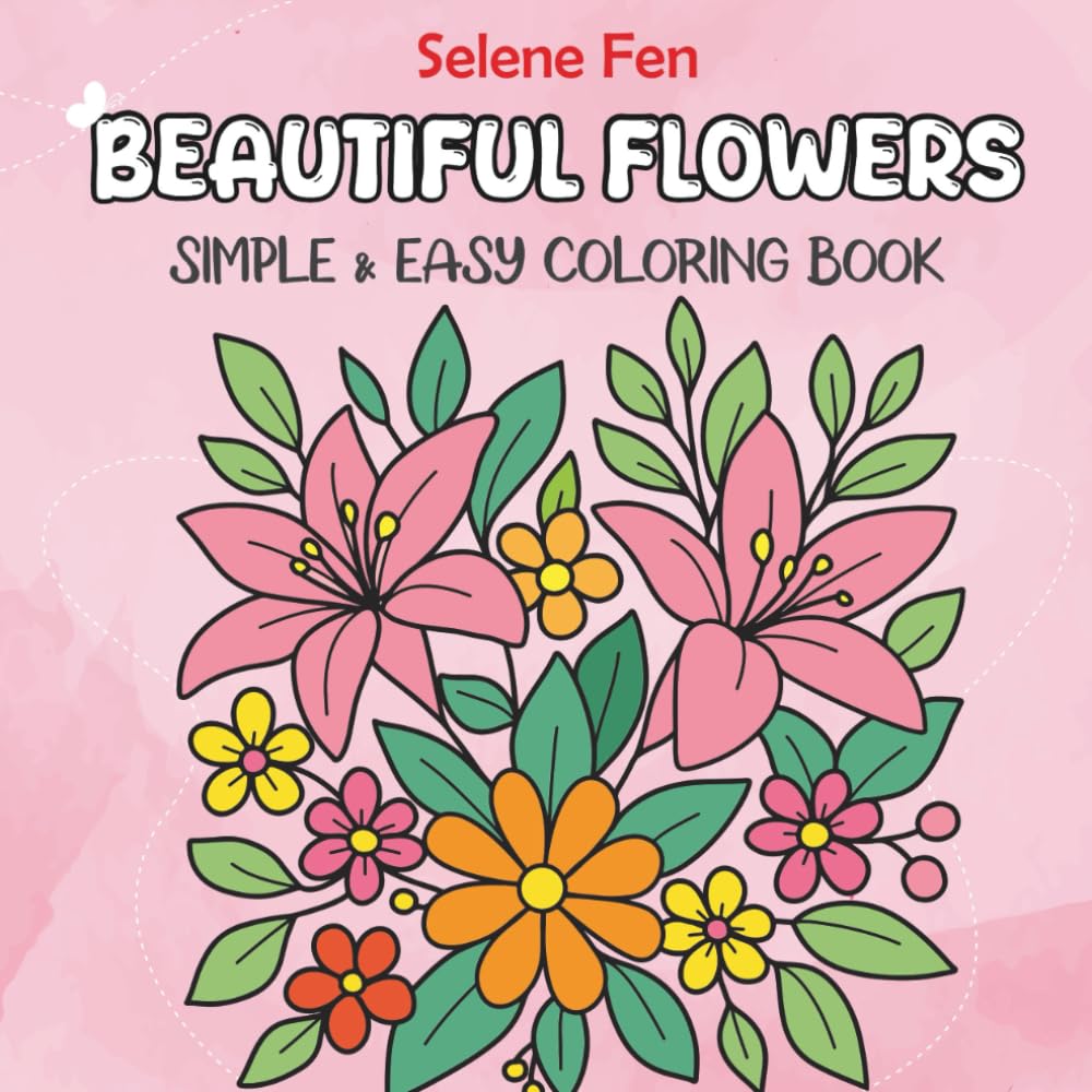 capítulo por capítulo baixar Flowers Adult Coloring Book: Easy Flower Coloring Book for Adults and Teens Relaxation and Stress Relief