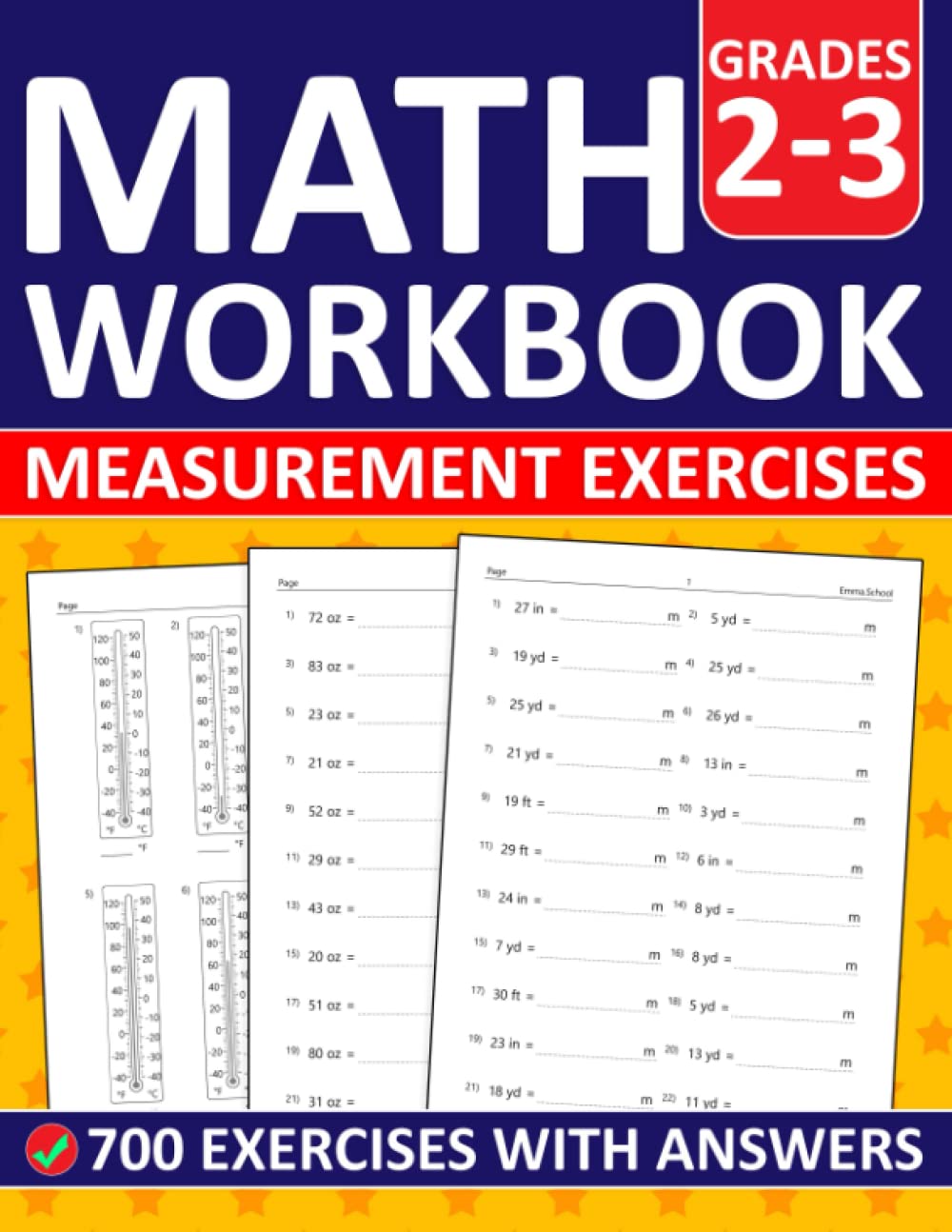 ler totalmente Math Measurement Workbook For Grades 2-3: Measurement practice Workbook For 2nd and 3rd Grades With 700 Exercises - Linear measurement, capacity,... Worksheets For Kids Ages 7+ With Answers