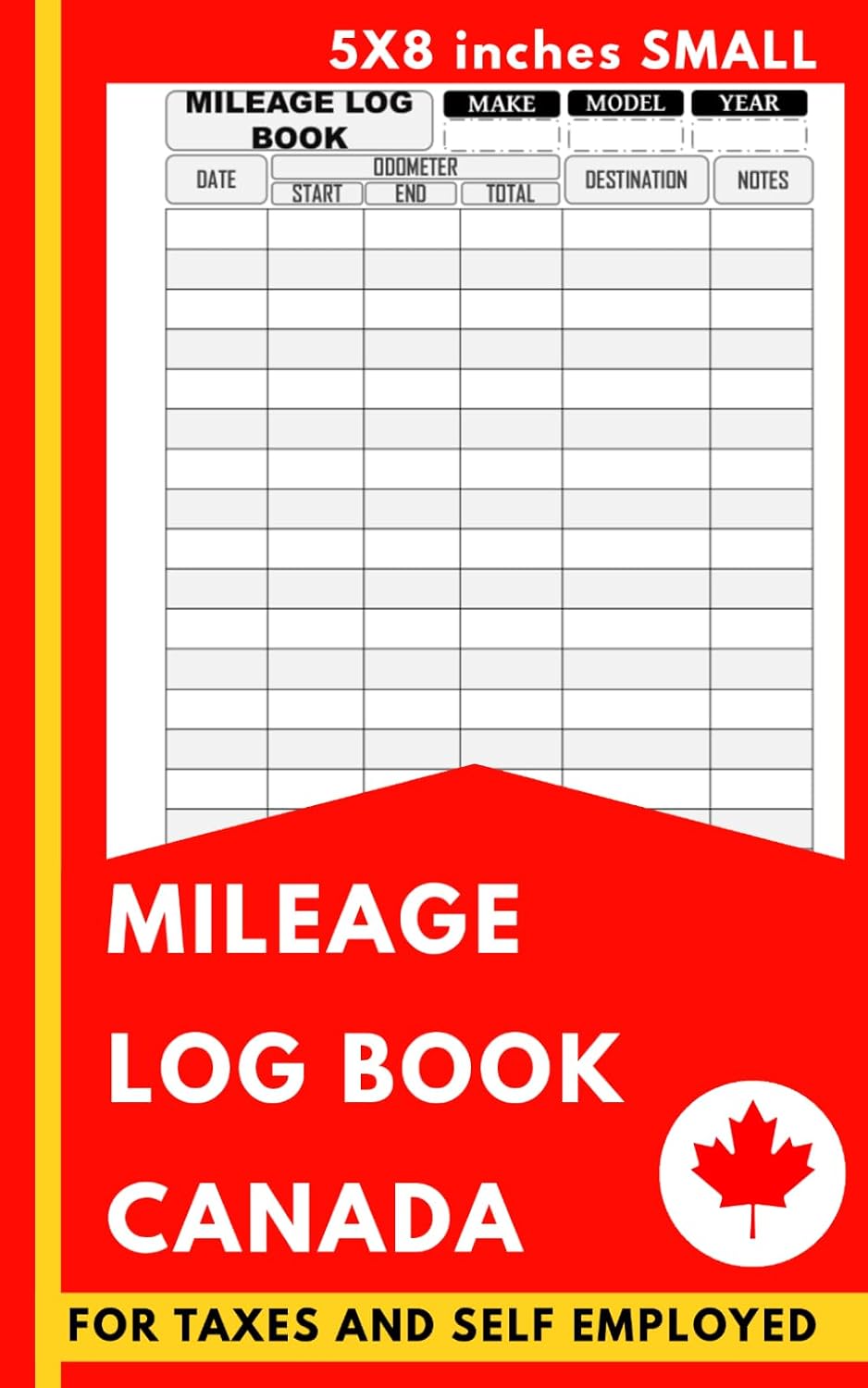 MILEAGE LOG BOOK CANADA: FOR TAXES AND SELF EMPLOYED|Track and Record Every Auto Mile – A Reliable Logbook for Canadian Accounting & Auditing Needs"|5X8inches |small|matte finish|110pages baixar o livro de graça