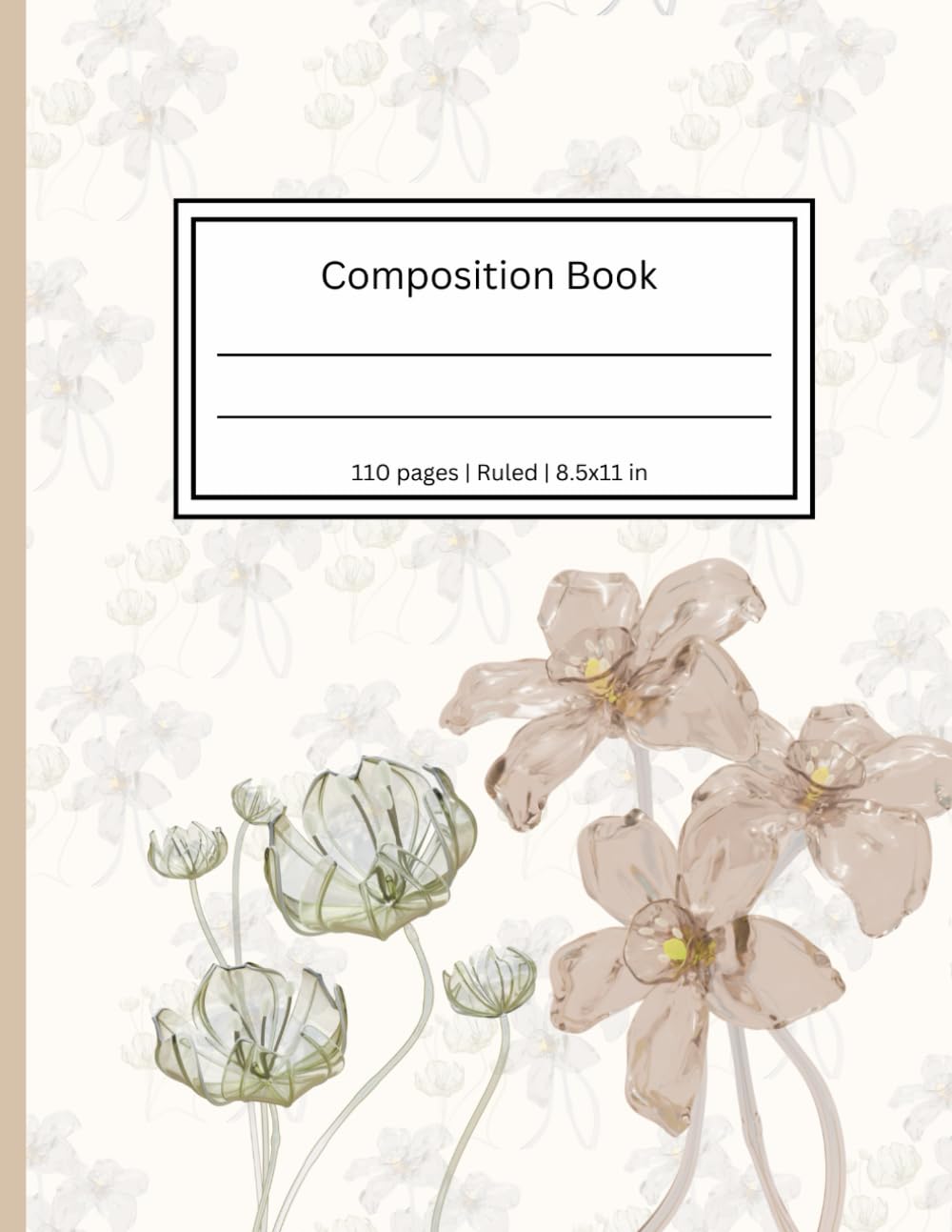 ler totalmente Composition Notebooks: Whispering Blooms College Ruled Paper for School, College, Office, Work, Students, 110 pages (8.5x11 inch)
