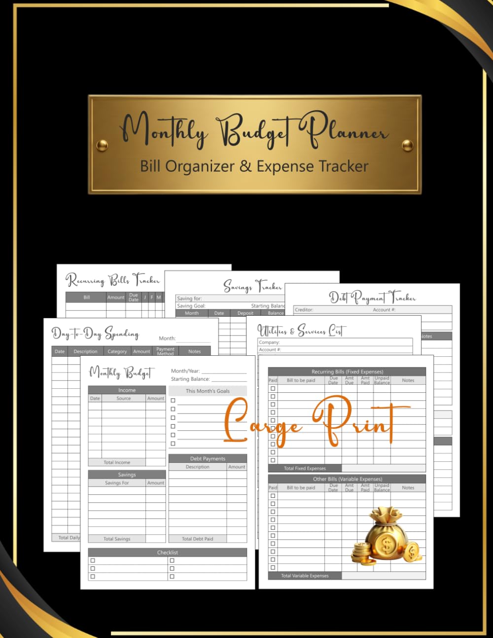 All-in-One Monthly Budget Planner: Undated 12-Month Money Management Log Book with Bill and Expense Tracker, Debt & Savings Log | Simple Personal Finance Organizer (Large Print 8.5" x 11") baixar o livro de graça