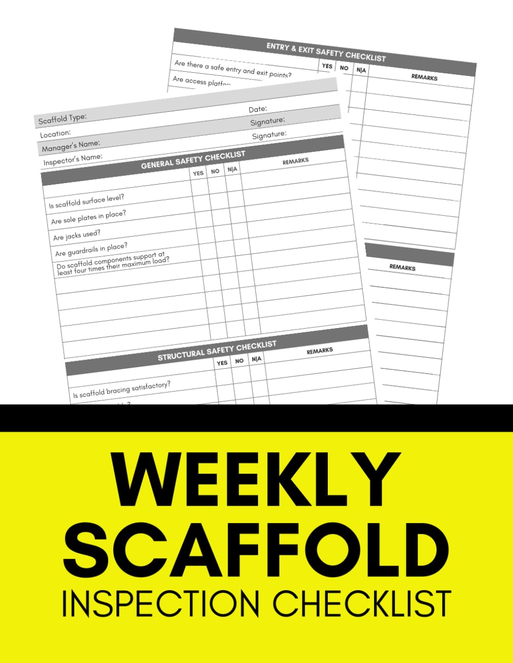 Weekly Scaffold Inspection Checklist baixar livro de graça