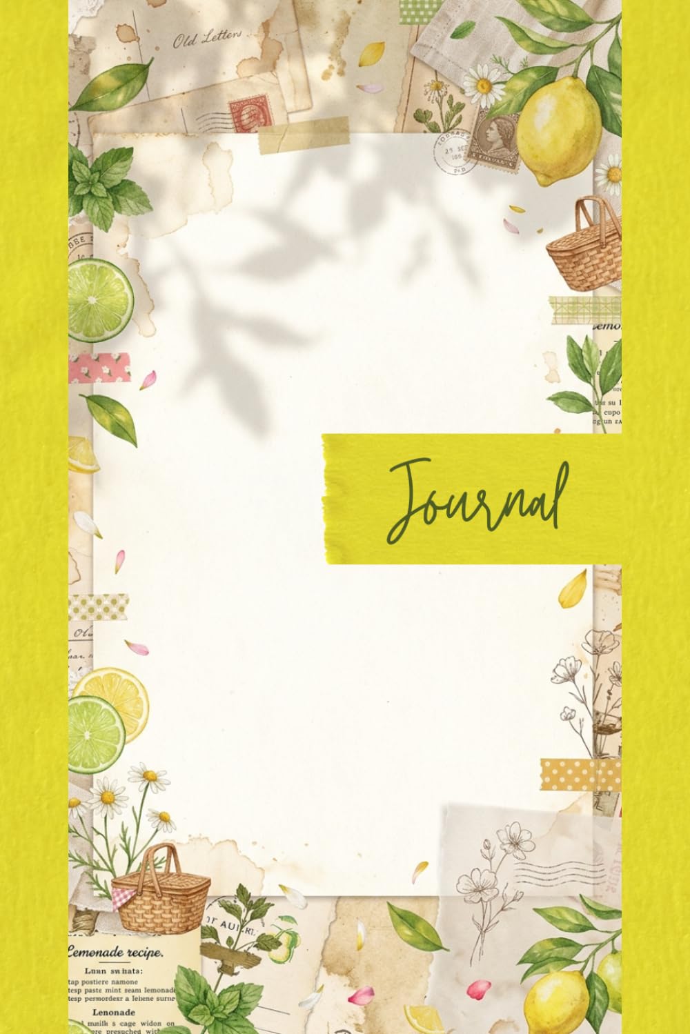 Vintage Lemon Journal Pages - 6x9 Decorative Paper - 100 Sunny Botanical Sheets for Plant & Scrapbook Lovers with Fresh Citrus, Mint Leaves, and Summer Ephemera Collage baixar livro de graça