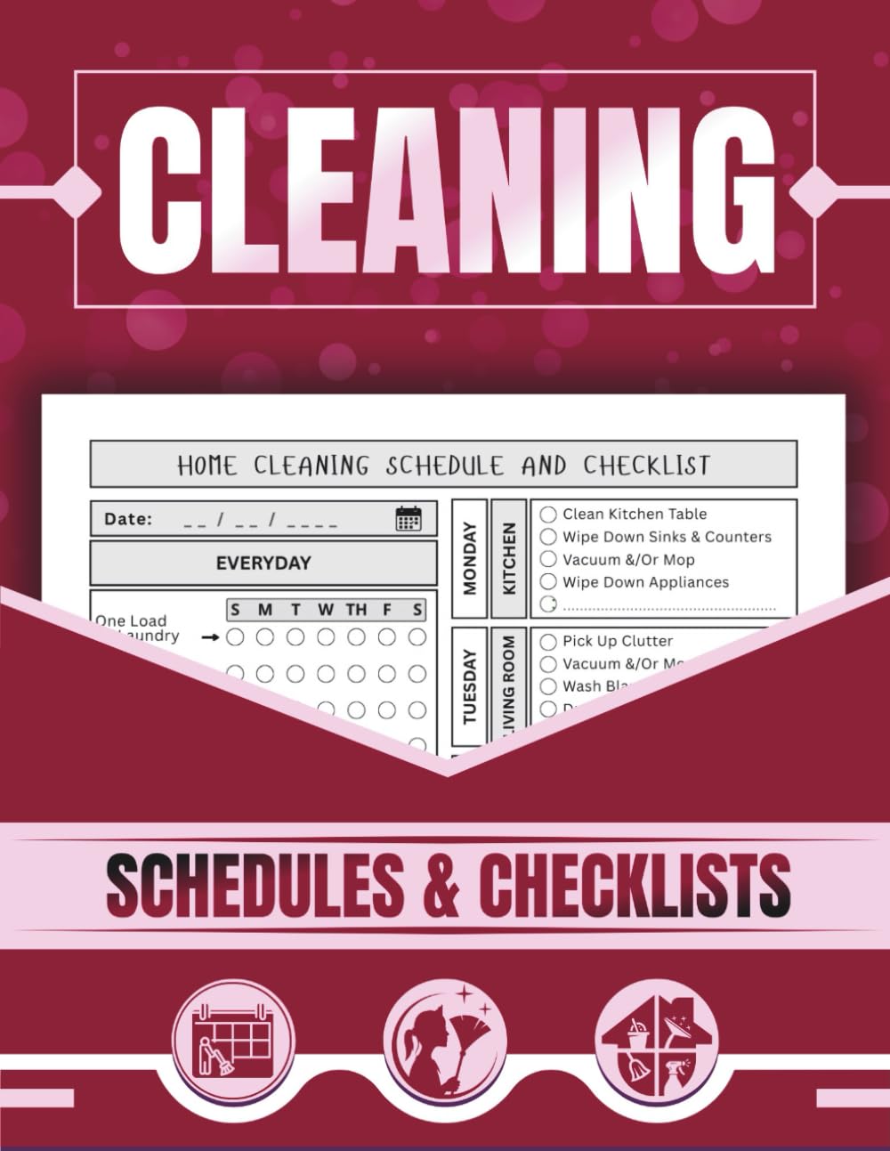 capítulo por capítulo baixar Cleaning Schedule and Checklist | Daily, Weekly & Monthly Home Organizer | Simple Chore Tracker for a Tidy Home: Organize Every Room with Ease – Includes Laundry, Kitchen, Bathroom, and More