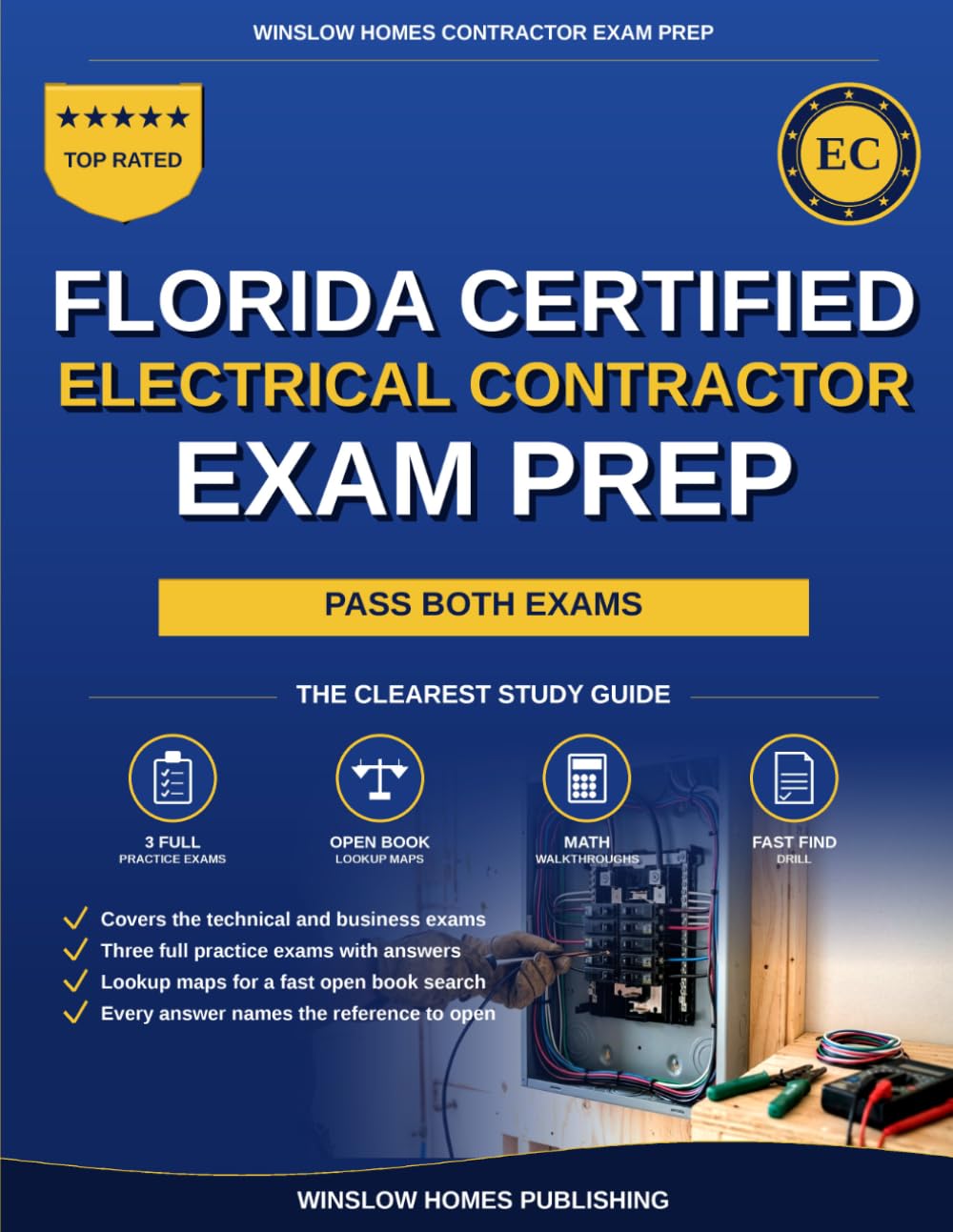 ler totalmente Florida Certified Electrical Contractor Exam Prep: The Open Book Study Guide to Pass Your Electrical Contractor Exam, With 500+ Practice Questions, 3... Tab Set (Winslow Homes Contractor Exam Prep)
