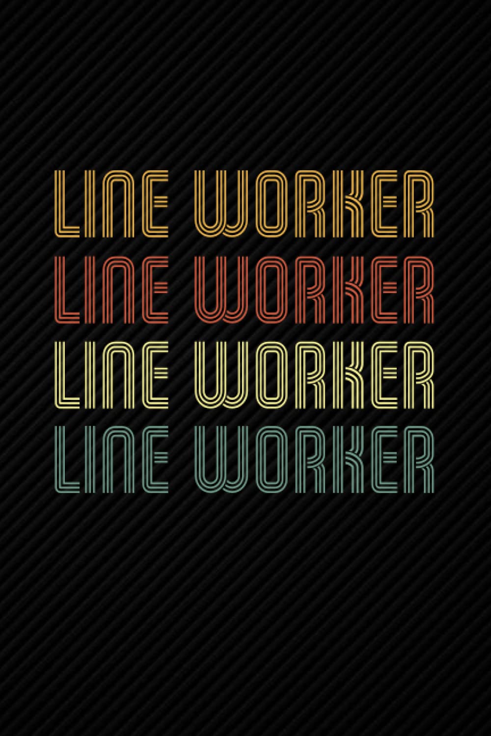 ler totalmente Line Worker retro: Blank Lined Journal Notebook Planner - Gifts For Men And Women Retro Diary
