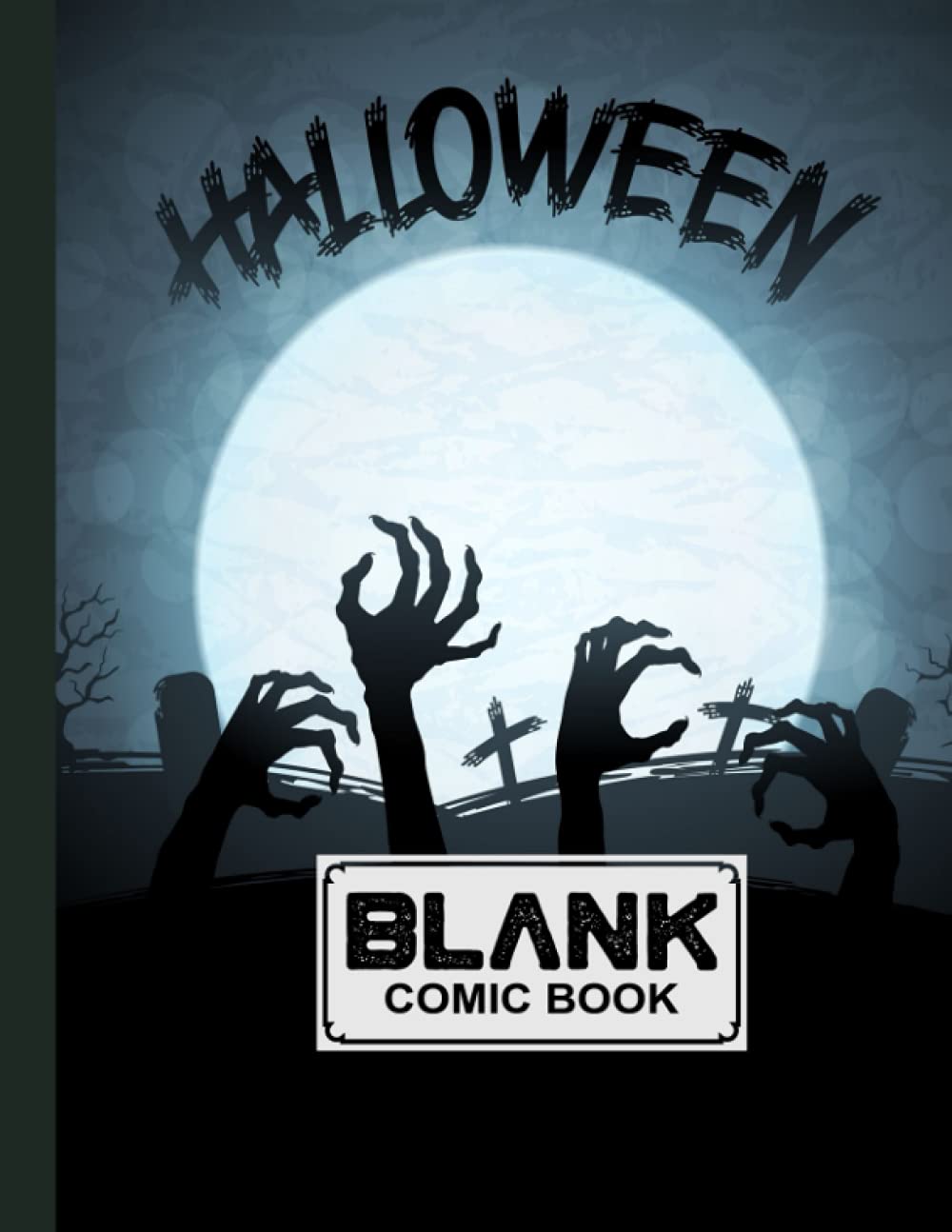 ler totalmente Blank Comic Book: Halloween Cover, Draw Your Own Comics - 120 Pages of Fun and Unique Templates - A Large 8.5" x 11" Notebook by Adalbert Schiller