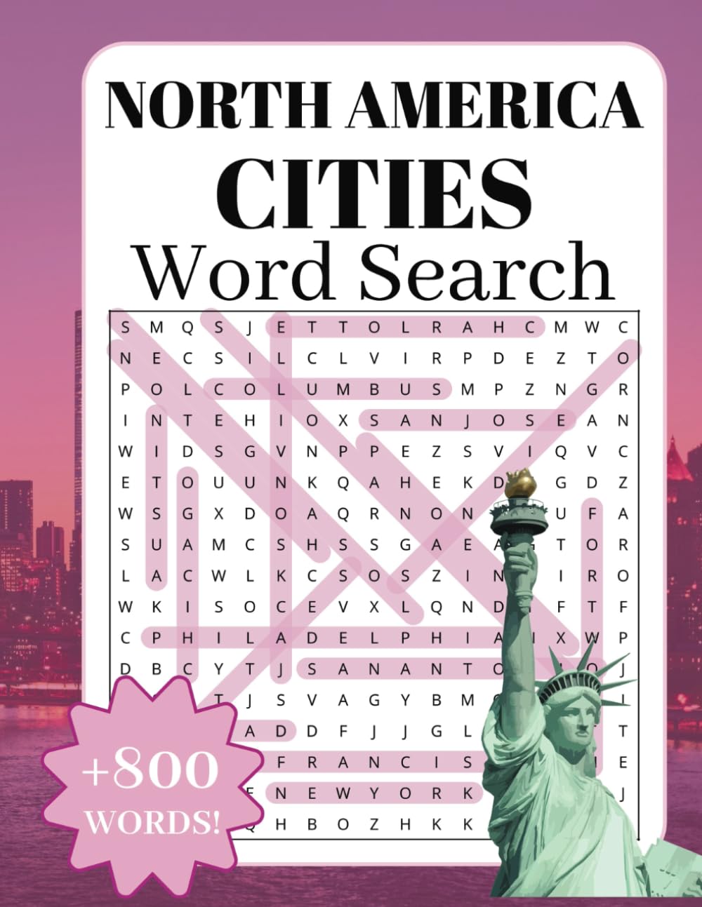 North America Cities Word Search Book: Travel Word Find Puzzle baixar livro de graça