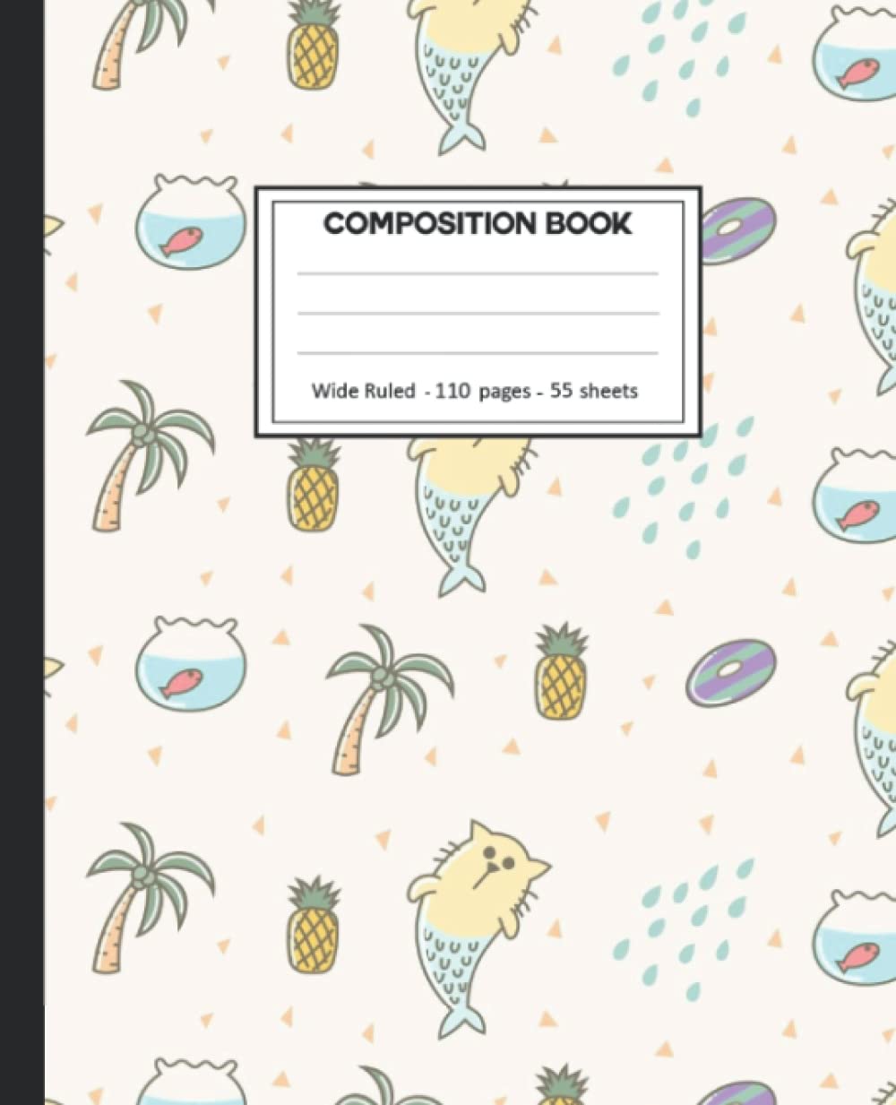 ler totalmente Composition Notebook: Summer Wide Ruled Blank Lined Composition Book Journal (7.5 x 9.25 in) Cute Notebooks for Girls Teens Kids School Planner Diary Writing Notes.