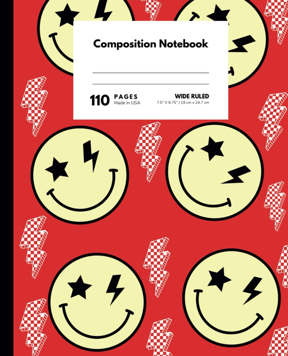 Red Happy Face Composition Notebook: Writing Exercise Notebook For Students, wide ruled, 110 Pages, 7.5x9.25, Perfect Gift For Birthday Gifts, Christmas Stocking Stuffers, School, Party Bag items baixar o livro de graça