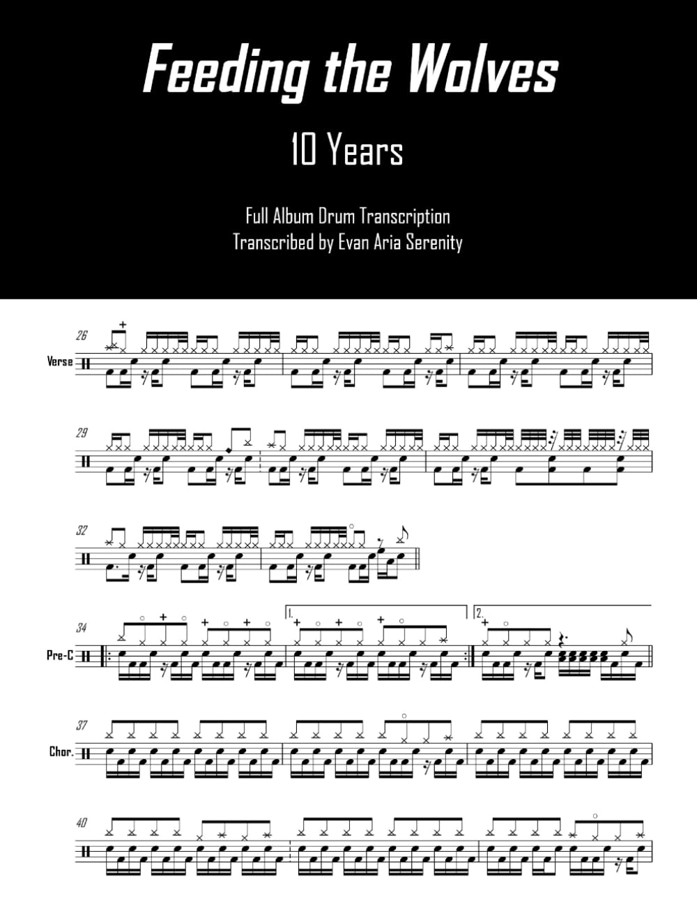 10 Years - Feeding the Wolves: Full Album Drum Transcription (JDS Drum Transcription Books) baixar o livro de graça