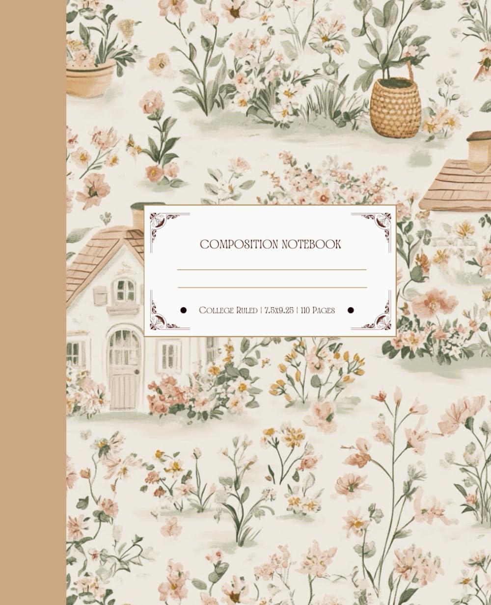 Composition Notebook College Ruled: Cute Cottagecore vintage botanical floral design| Aesthetic Journal for School, College, Work, Office | Wide Lined baixar livro de graça