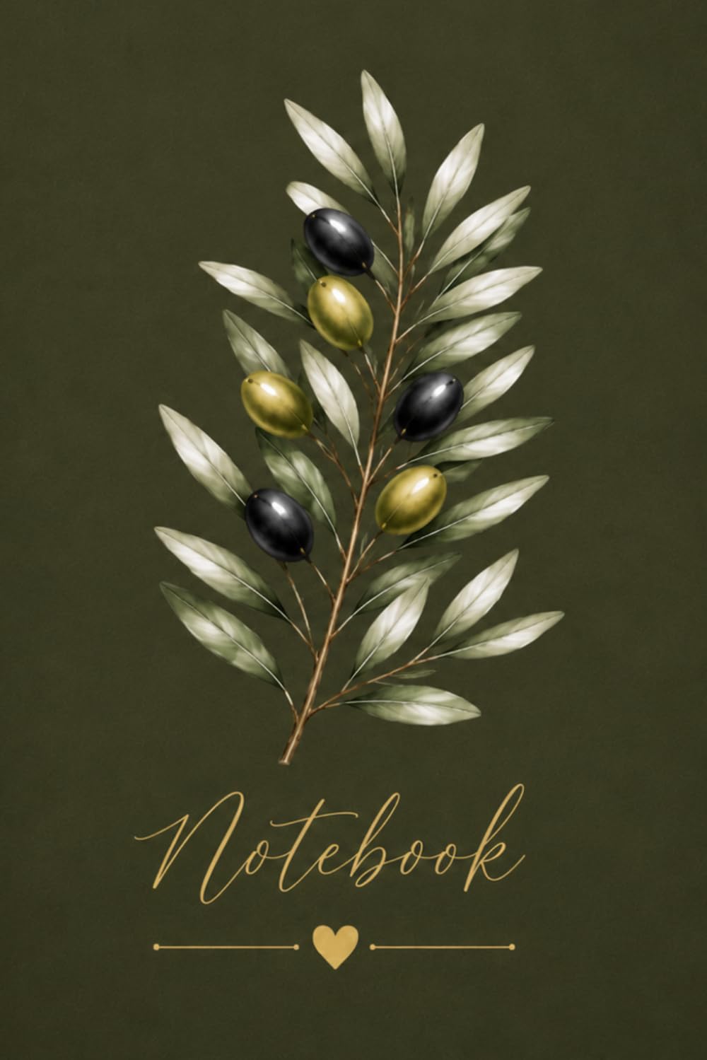 Olive Branch Notebook: 100-Page Lined Journal, Elegant Botanical Notebook for Writing, Journaling, Notes & Everyday Use