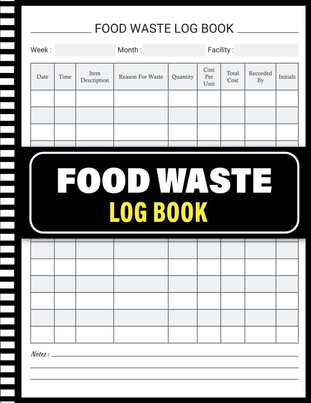 Food Waste Log Book: Culinary Loss & Disposal Ledger | Daily Spillage Monitoring & Excess Supply Tracker for Catering | Industrial Safety & Efficiency Register. (French Edition) baixar o livro de graça