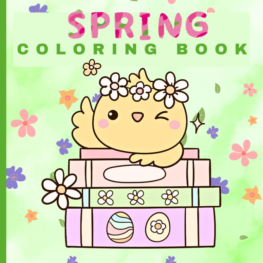 capítulo por capítulo baixar Spring Coloring Book for Adults, Seniors & Kids: Bold & Easy to Color (Easy and Simple Coloring Book)