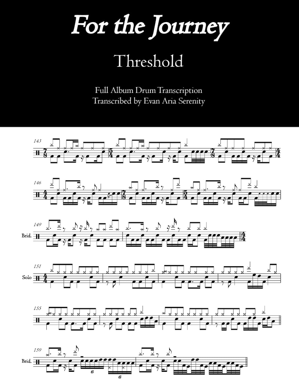 Threshold - For the Journey: Full Album Drum Transcription (JDS Drum Transcription Books) baixar o livro de graça
