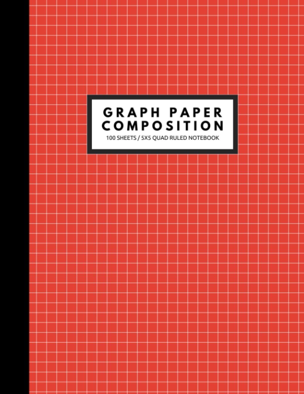 ler totalmente Graph Paper Composition Notebook: 100 Sheets, Grid Paper Notebook, Quad Ruled 5x5, 8.5 Inch x 11 Inch, Vermilion.