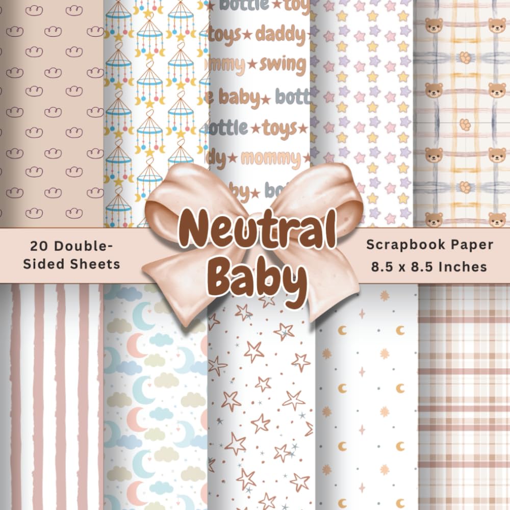 ler totalmente Little Baby Scrapbook Paper: Craft Paper Pad | Paper Art, Origami, Decoupage | Baby Boys | Baby Girls | 10 Unique Designs | 40 pages
