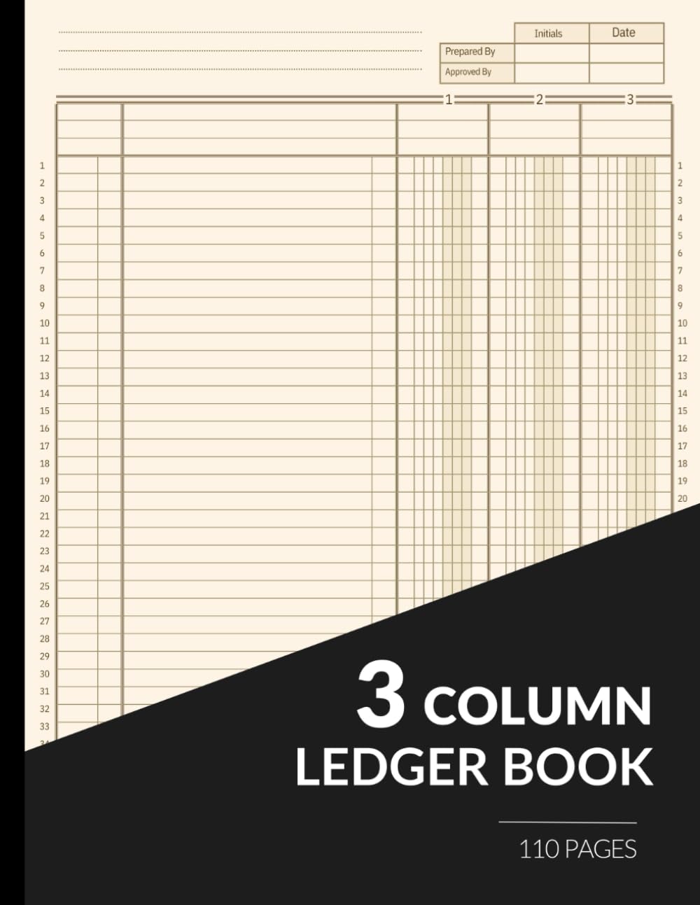 ler totalmente 3 Column Ledger Book | Accounting Ledger Book for Tracking Finances | Income and Expense Log Book For Small Business and Personal Finance