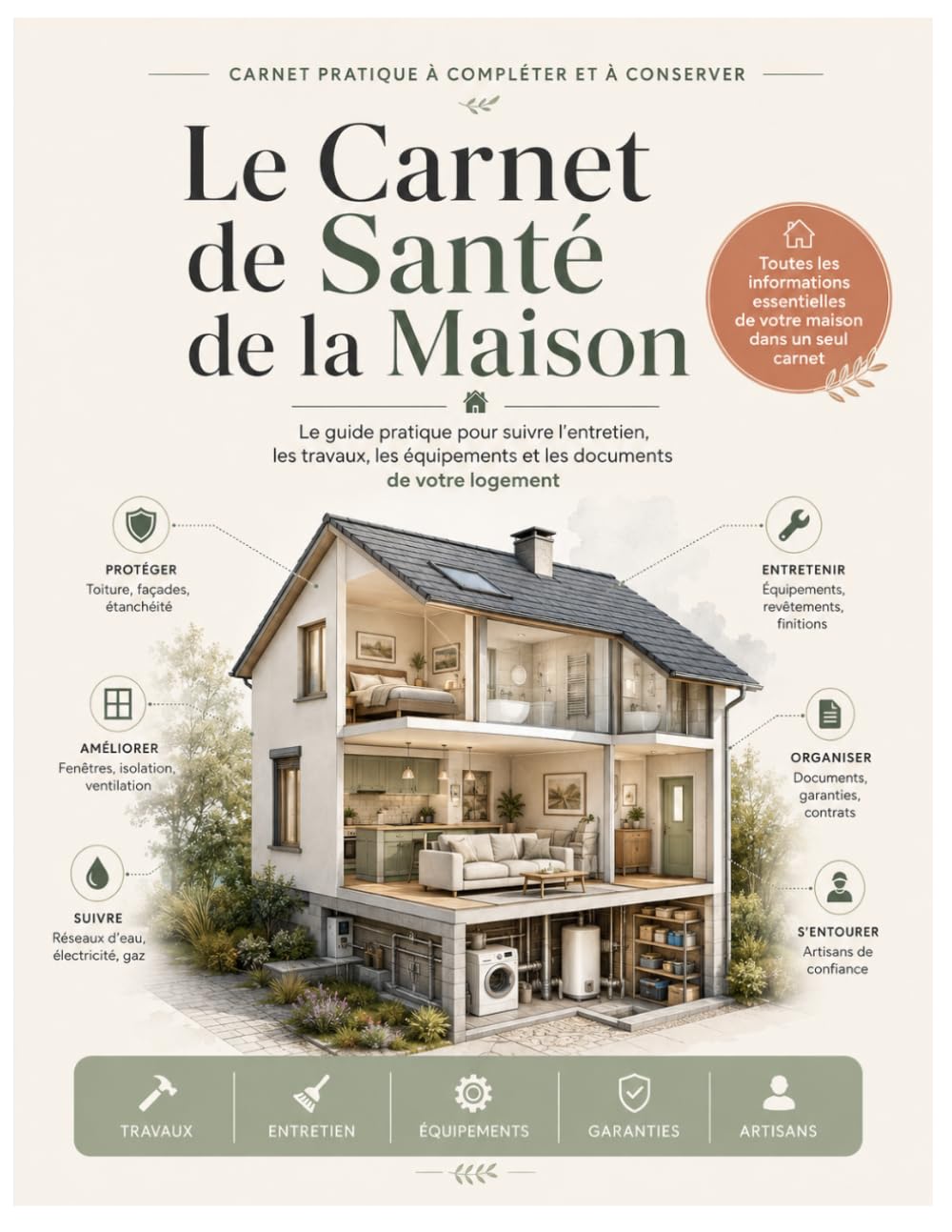 Le Carnet de Santé de la Maison: Le guide pratique pour suivre l’entretien, les travaux, les équipements et les documents de votre logement (French Edition) baixar o livro de graça
