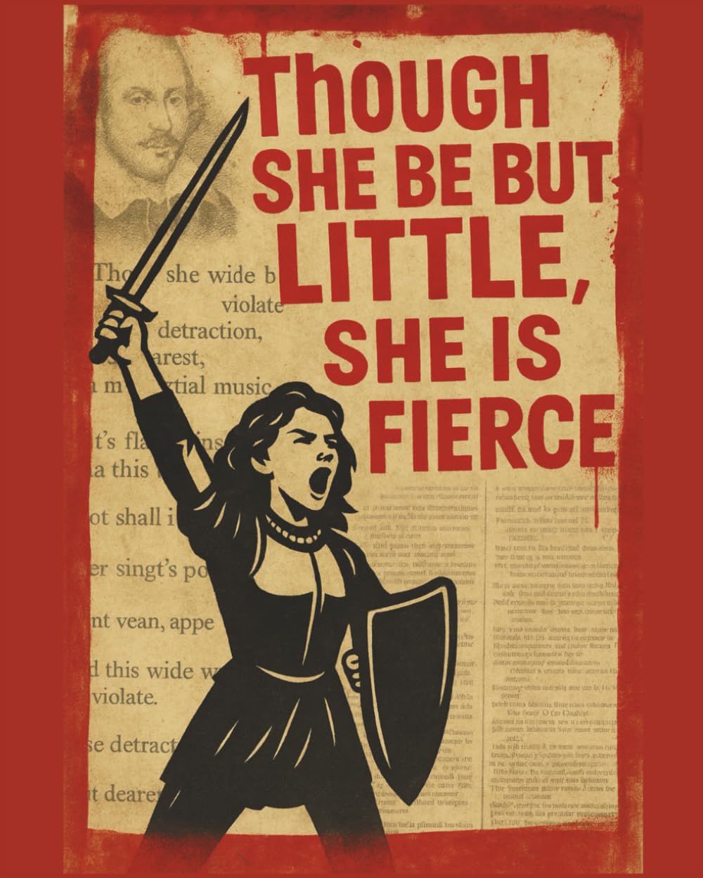 ler totalmente Though She Be But Little She Be Fierce: Unique notebook with lined pages